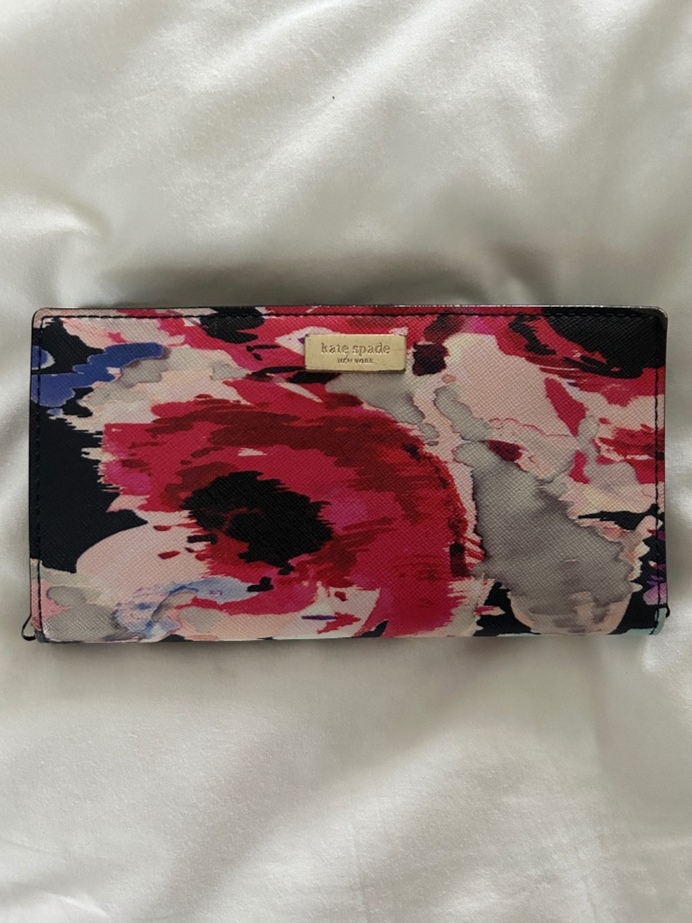 Kate Spade Watercolor Floral Snap Wallet